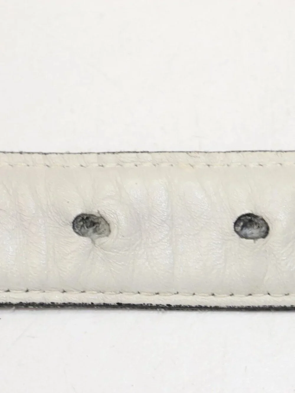 Gucci Vintage 1970's Reversable Leather Gold G Buckle Belt - Black/White/Gold